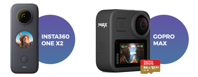 Camere 360° - Insta360 e GoPro Max